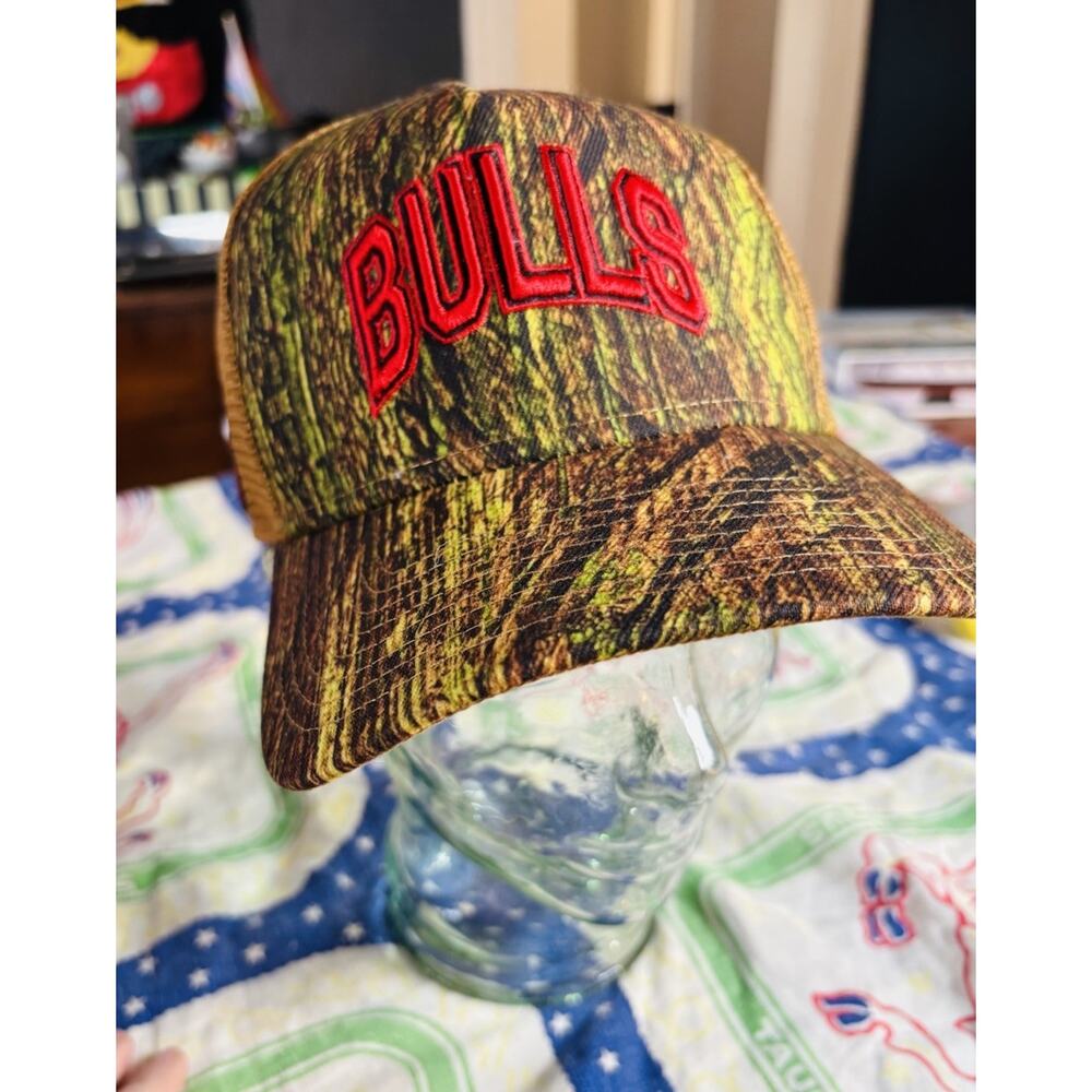 New Era 9Forty Chicago Bulls NBA Snapback A Frame Hat Cap Brown‎ Camo Adjustable